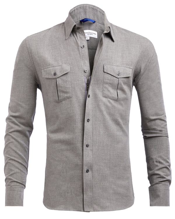 Athletic Fit Button Down Shirts that Zip | Teddy Stratford